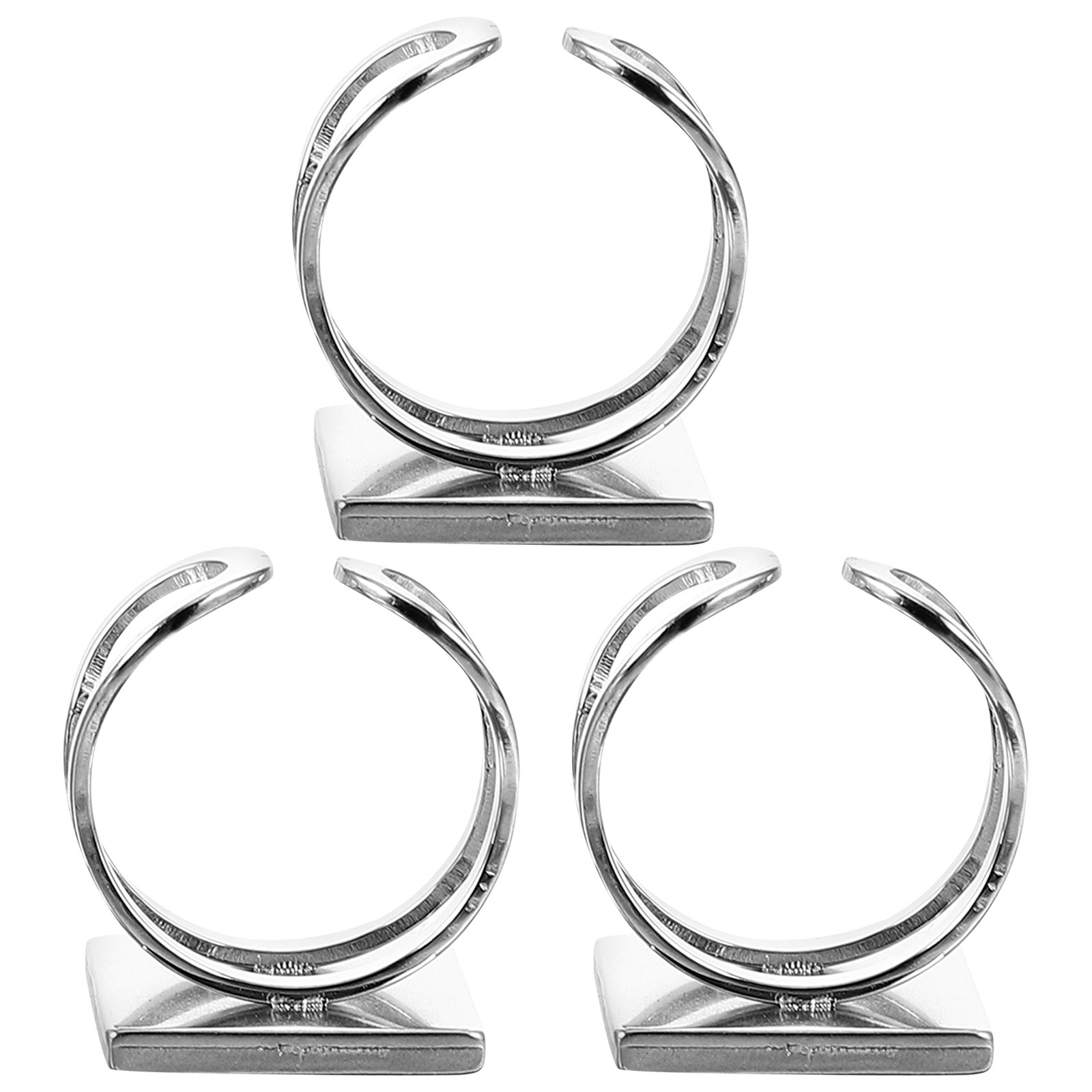 Ring Set Adjustable - 3Pcs Adjustable Square Ring Base Stainless