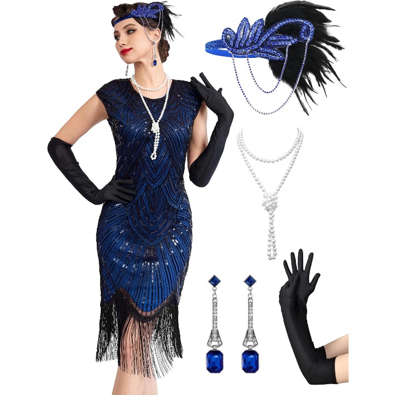 Women'S Accessories In The 1920S - Women's Flapper Dresses Vintage 1920s Sequin