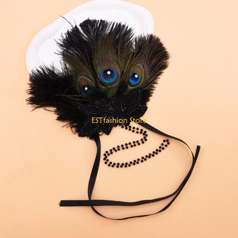 Women'S Accessories In The 1920S - Y5GC Lông Đầu Vintage 1920 Flapper