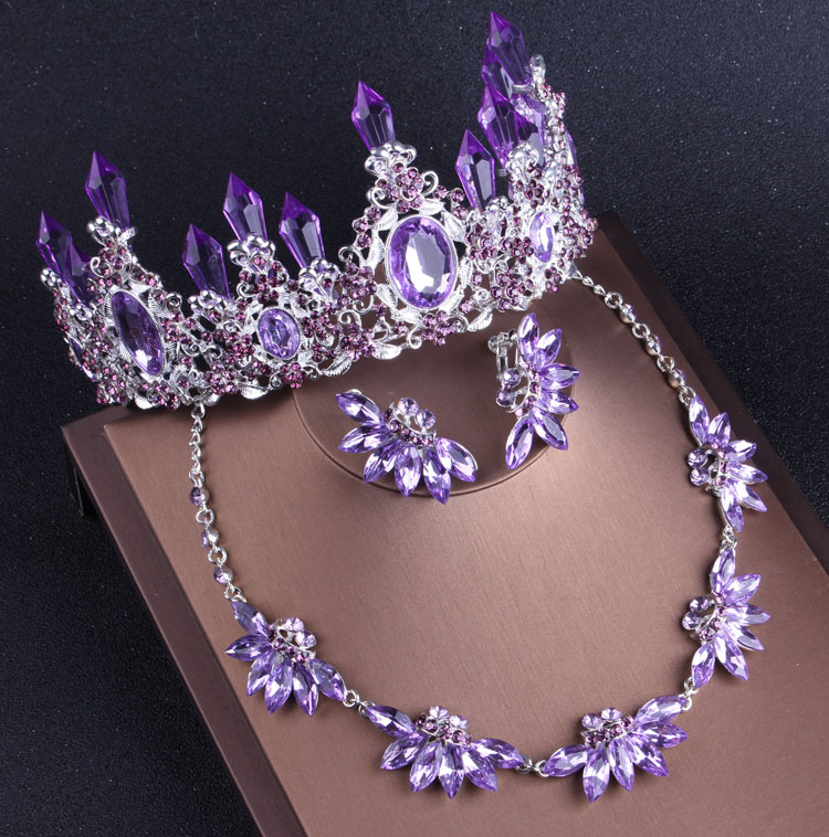Women Jewelry Accessories For Black Dress - Quý Phái Pha Lê Tím Cô