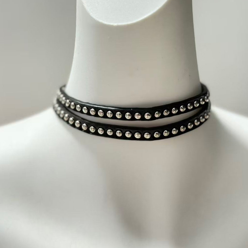 Punk Jewelry Rivet Choker Leat - đánh giá và giá Women'S Accessories In The 90S