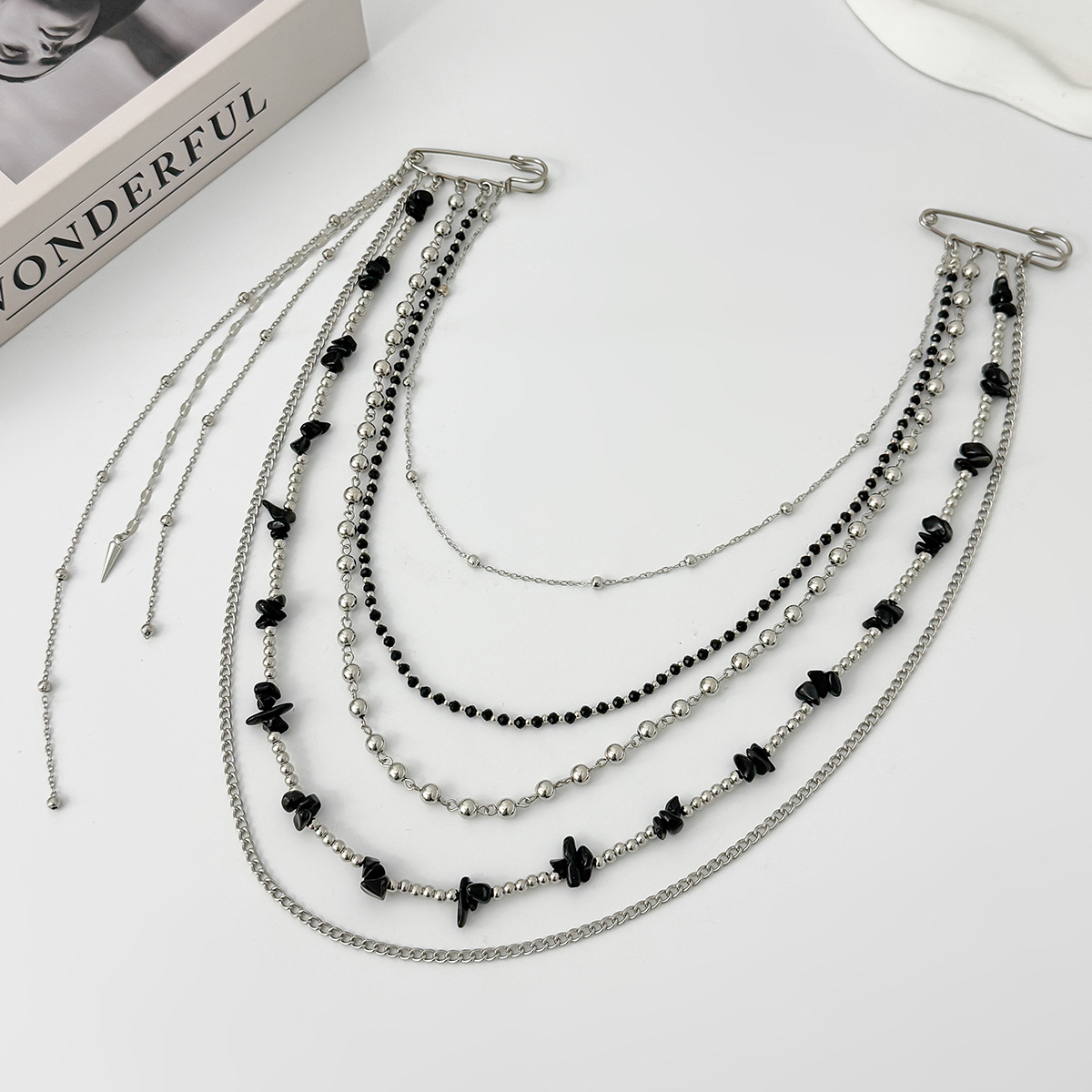 Punk Hip Hop Long Crystal Broo - đánh giá và giá Women Accessories Trendy