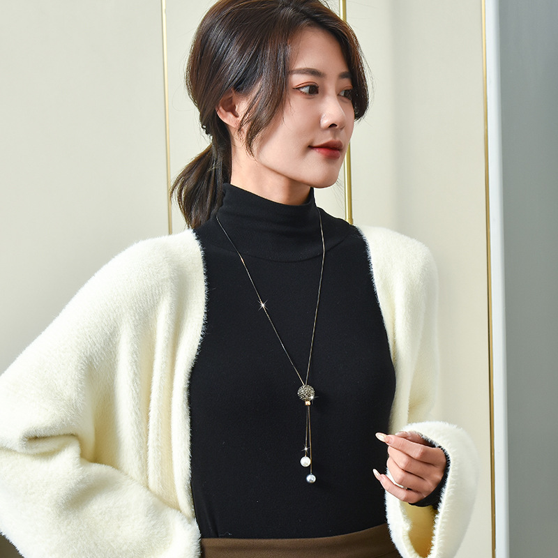 Black Crystal Ball Long Neckla - đánh giá và giá Women Jewelry Accessories For Black Dress