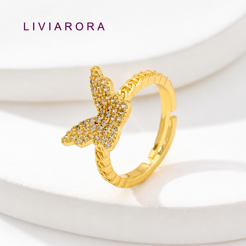 1/2/4Pcs 18K Gold Plated Brass - đánh giá và giá Ring Set Adjustable