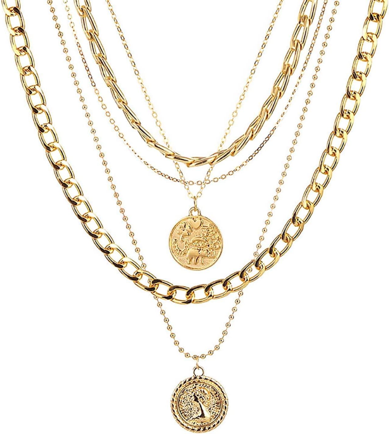 Layered Gold Pirate Necklace f - đánh giá và giá Women'S Accessories In The 90S