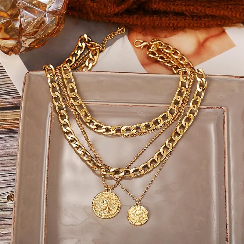 Layered Gold Pirate Necklace f - đánh giá và giá Women'S Accessories In The 90S