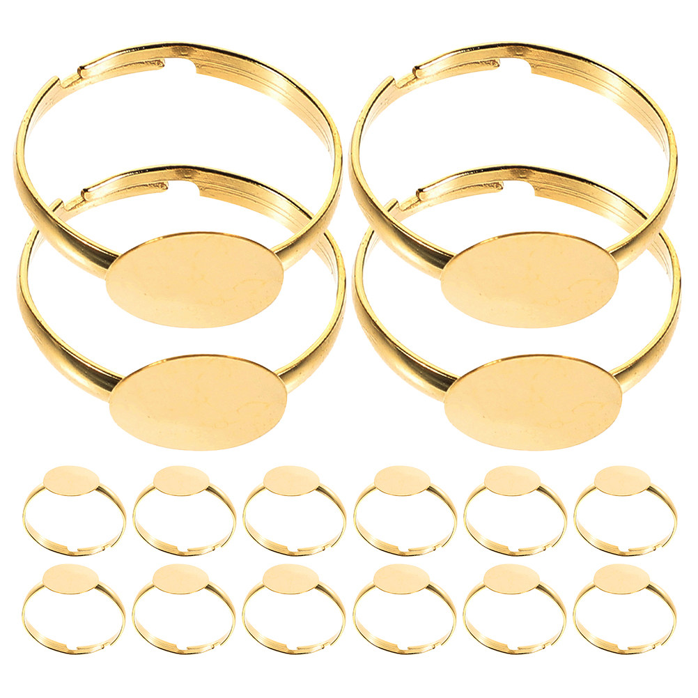 50pcs Blank Ring Settings Flat - đánh giá và giá Ring Set Adjustable