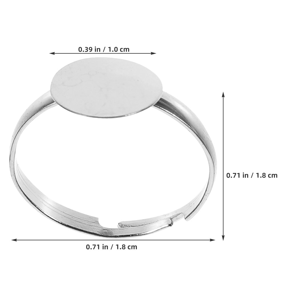 50pcs Blank Ring Settings Flat - đánh giá và giá Ring Set Adjustable