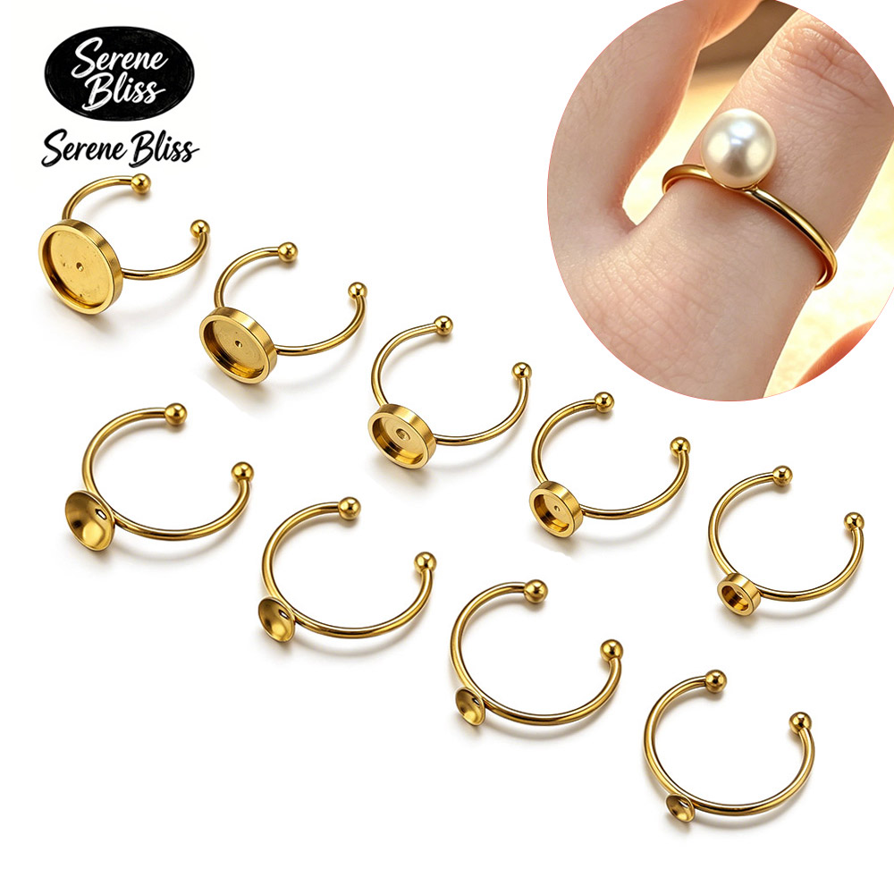 10pcs Stainless Steel Round Ad - đánh giá và giá Ring Set Adjustable