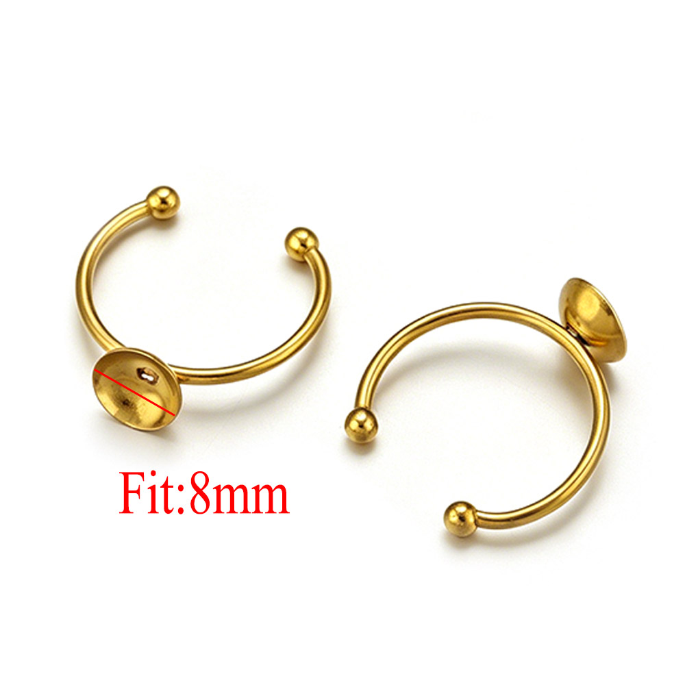 10pcs Stainless Steel Round Ad - đánh giá và giá Ring Set Adjustable