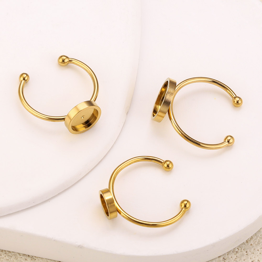 10pcs Stainless Steel Round Ad - đánh giá và giá Ring Set Adjustable