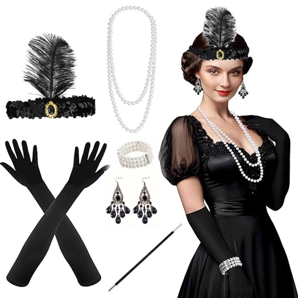 PESENAR 1920s Flapper Accessor - đánh giá và giá Women'S Accessories In The 1920S