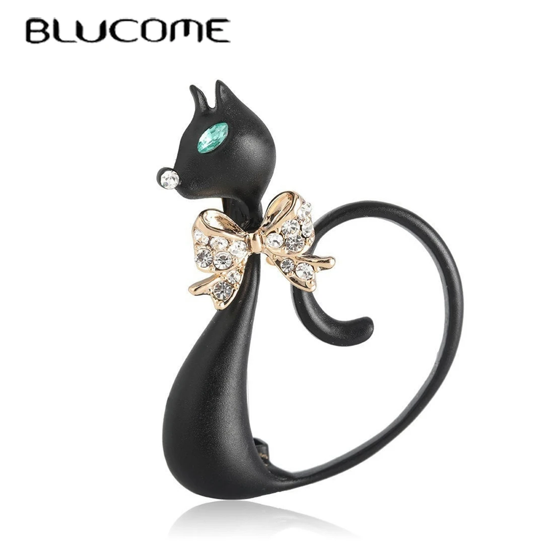 Blucome Cute Animal Black Cat  - đánh giá và giá Women Jewelry Accessories For Black Dress