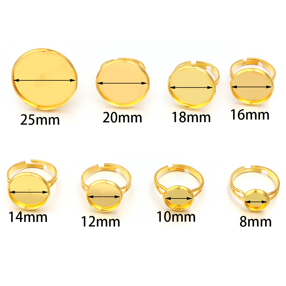 10Pcs/Lot Adjustable Blank Rin - đánh giá và giá Ring Set Adjustable