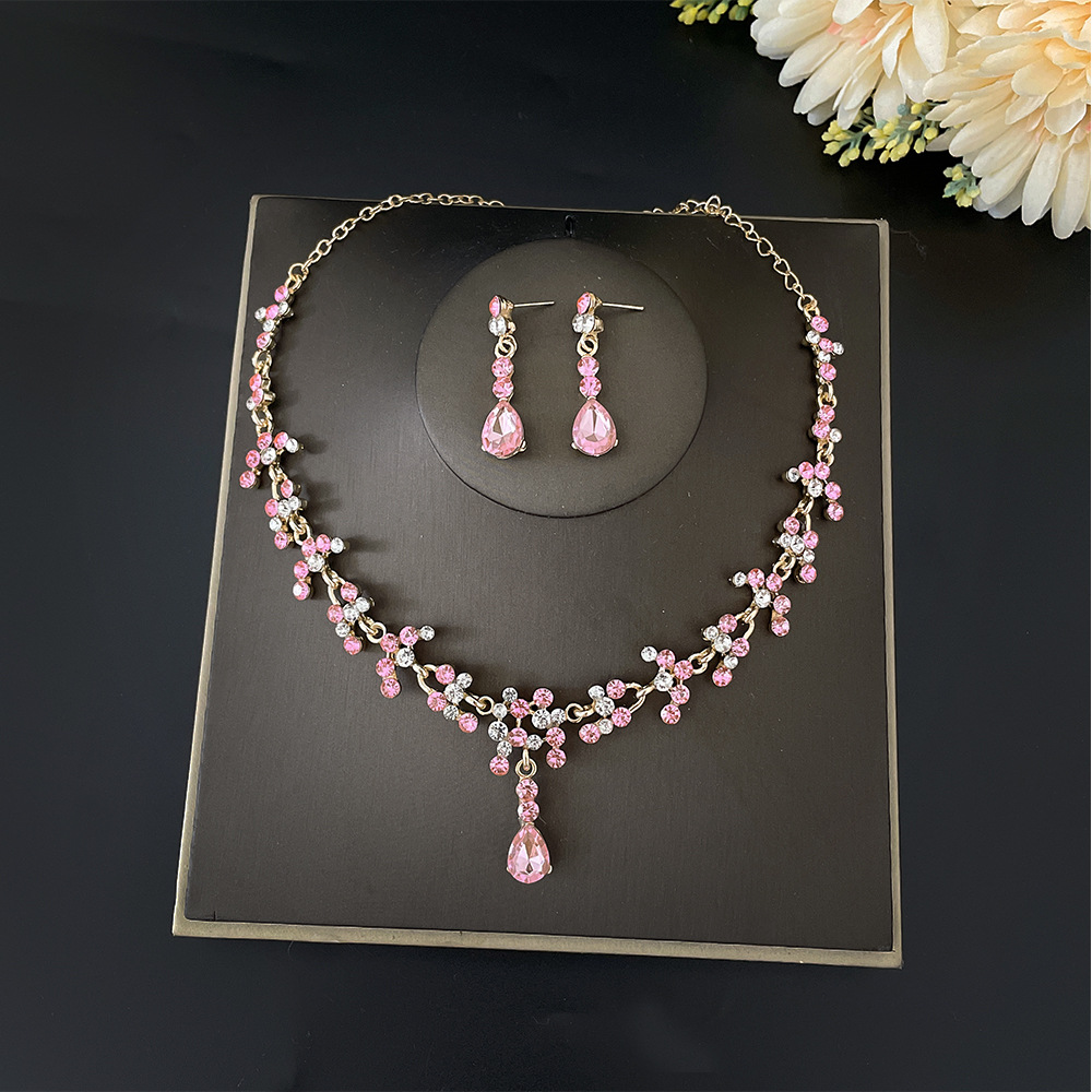Baroque Hồng Tím Pha Lê Cưới C - đánh giá và giá Women Jewelry Accessories For Black Dress