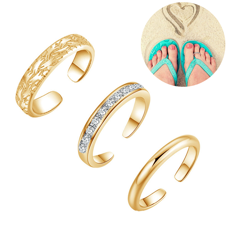 Trio Set Women's Toe Rings, 18 - đánh giá và giá Ring Set Adjustable