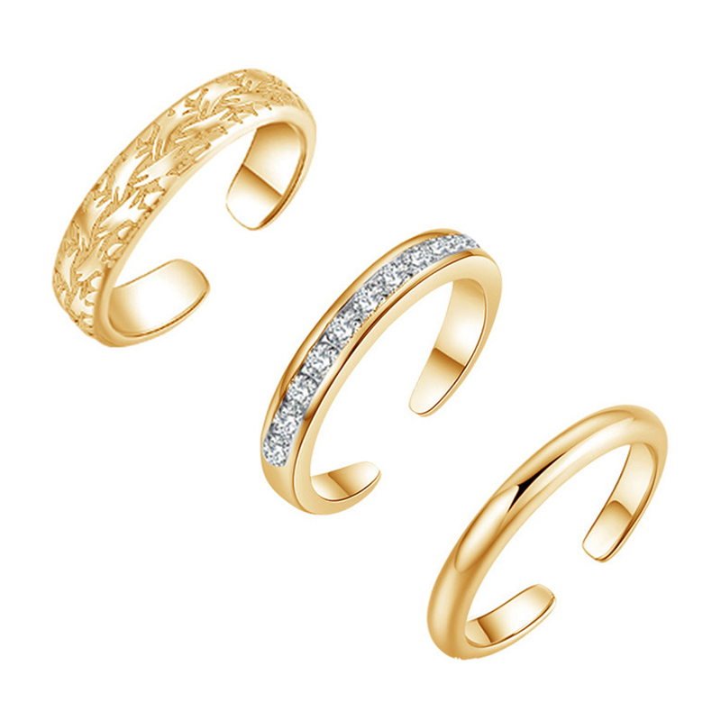 Trio Set Women's Toe Rings, 18 - đánh giá và giá Ring Set Adjustable
