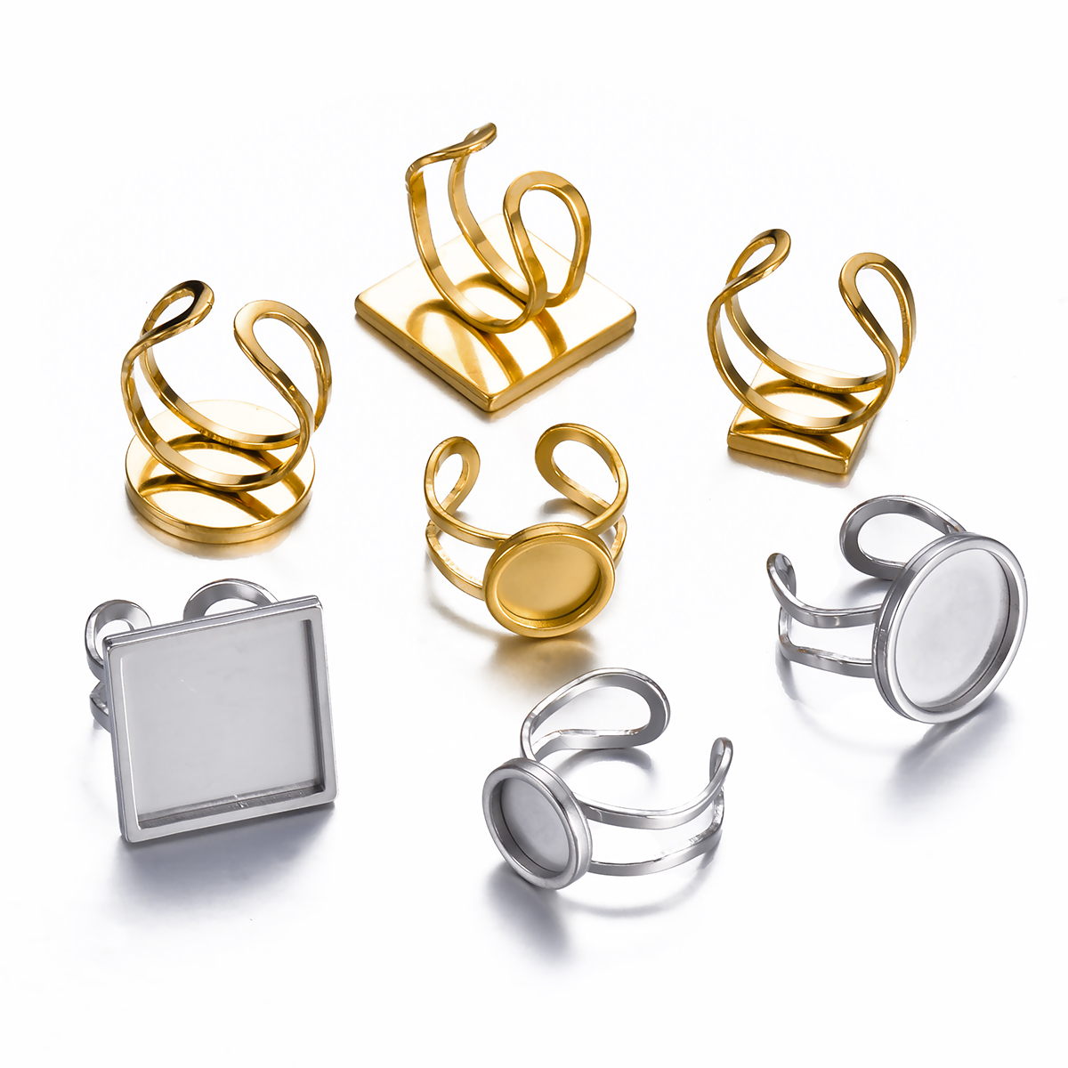 4PCS Stainless Steel Adjustabl - đánh giá và giá Ring Set Adjustable