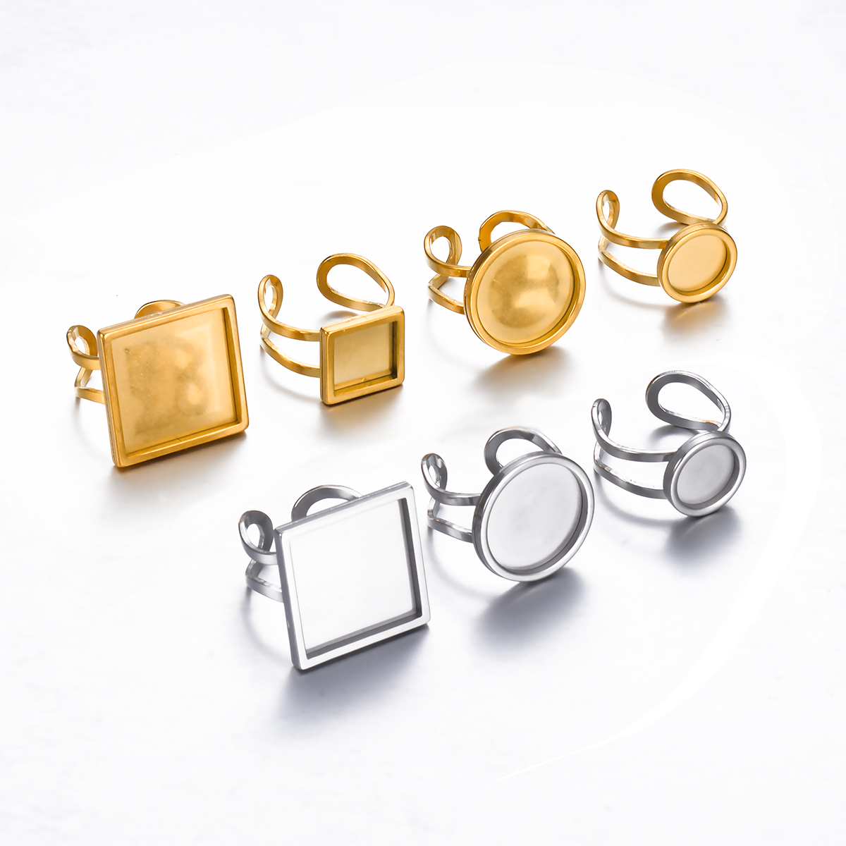 4PCS Stainless Steel Adjustabl - đánh giá và giá Ring Set Adjustable