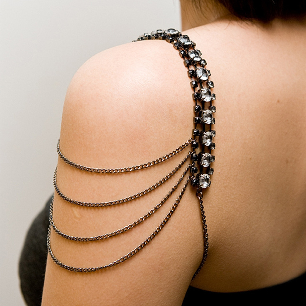 Stonefans Black Layered Should - đánh giá và giá Women Jewelry Accessories For Black Dress