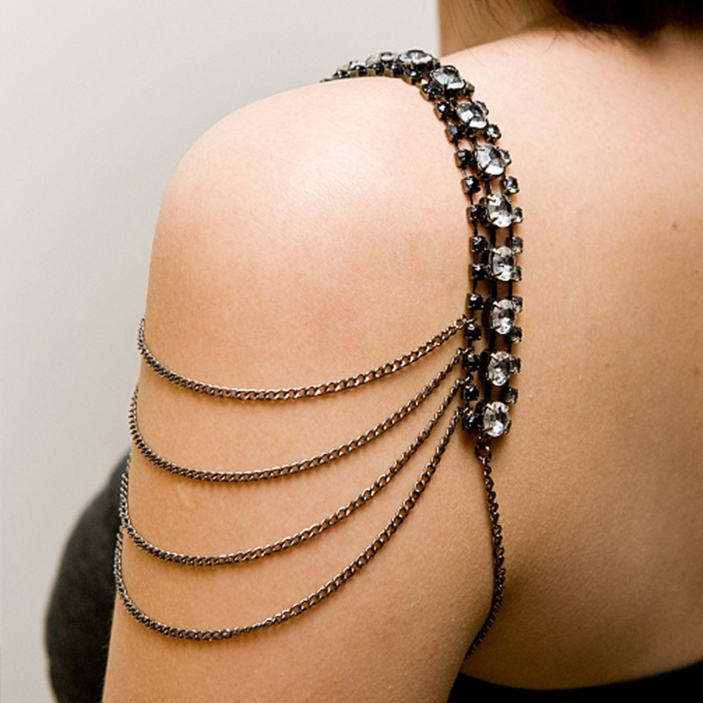 Stonefans Black Layered Should - đánh giá và giá Women Jewelry Accessories For Black Dress