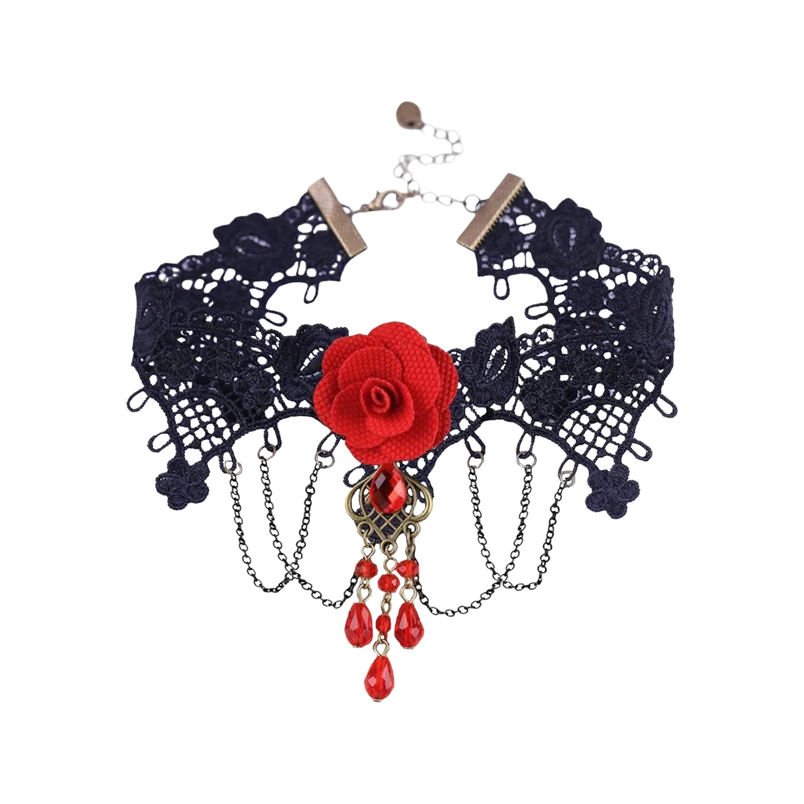 Court Gothic Black Lace Tie Ch - đánh giá và giá Women Jewelry Accessories For Black Dress