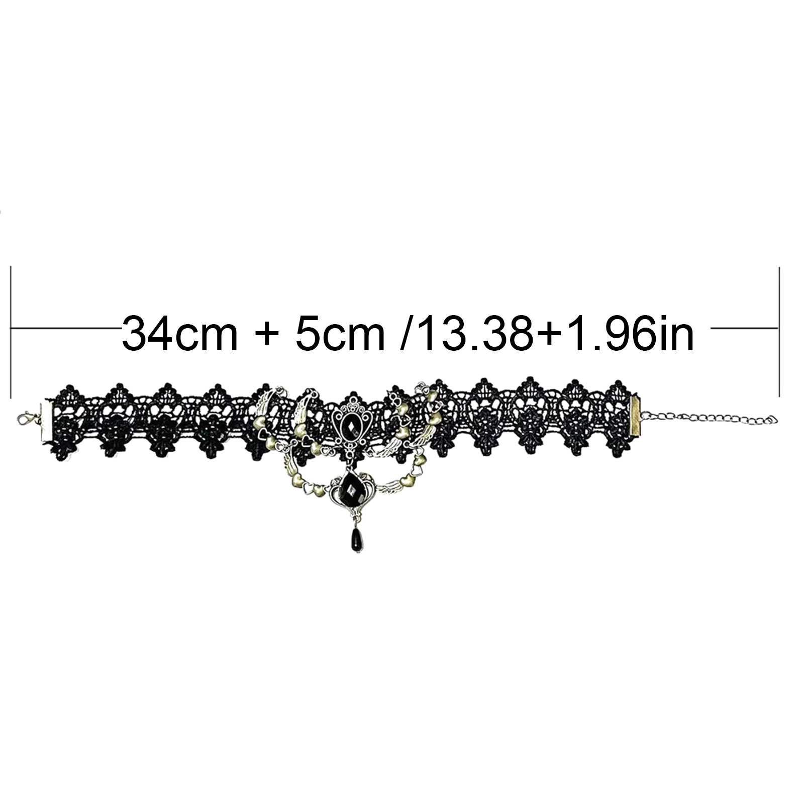 Court Gothic Black Lace Tie Ch - đánh giá và giá Women Jewelry Accessories For Black Dress