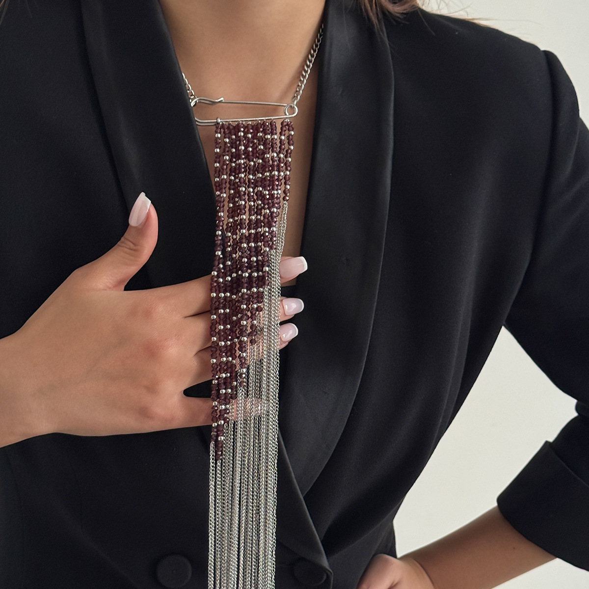 Silver Color Tassel Chain Broo - đánh giá và giá Women Accessories Trendy