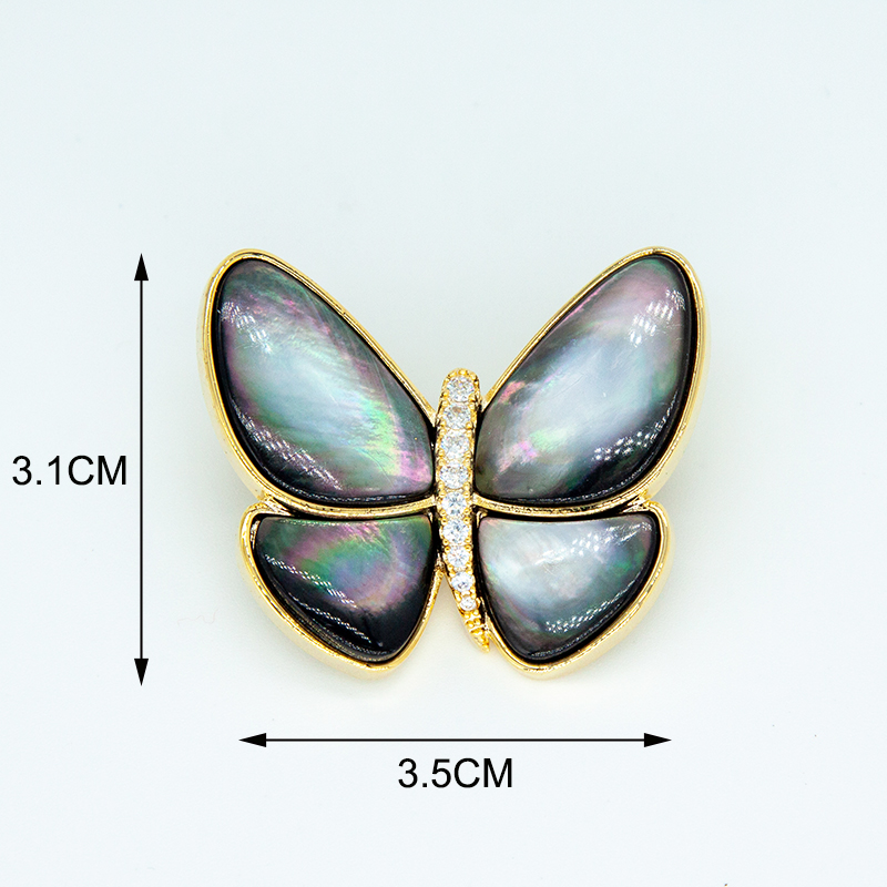 Natural Shell Butterfly Brooch - đánh giá và giá Women Jewelry Accessories For Black Dress