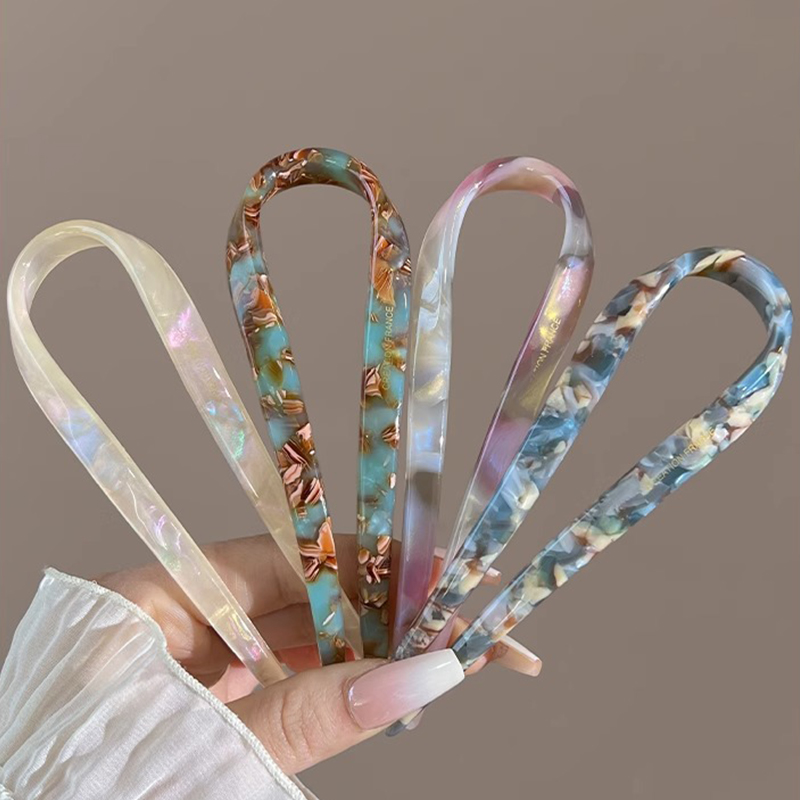 U-Shaped Hair Sticks Acetate A - đánh giá và giá Women Accessories Trendy