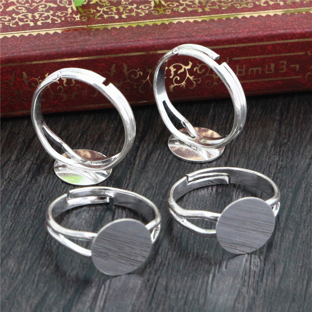 6/8/10/12mm 10pcs Silver Plate - đánh giá và giá Ring Set Adjustable